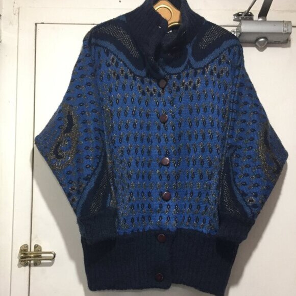 VINTAGE SPANNER IMPORTS MOHAIR WOOL BLEND KNIT SWEATER JACKETS SIZE M - Picture 2 of 8